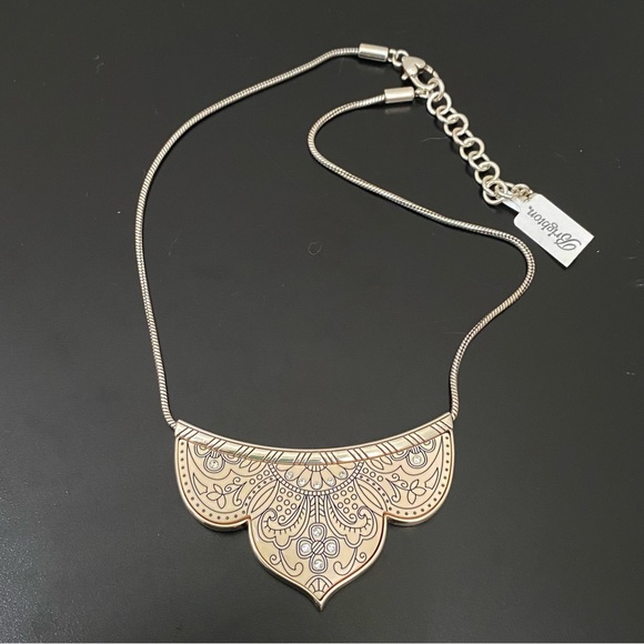 Retired BRIGHTON Casablanca Palace Reversible Silvertone Short Collar Necklace - Picture 11 of 15